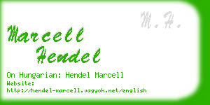 marcell hendel business card